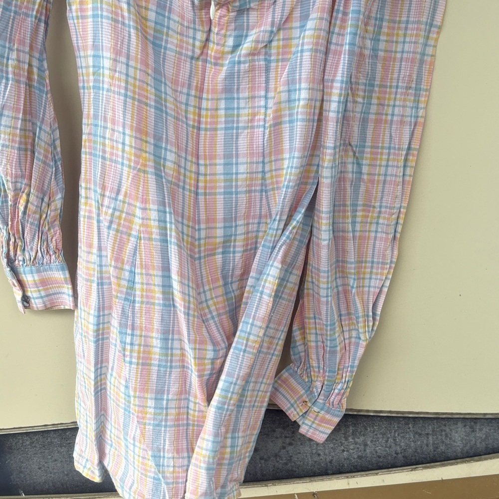 MAJORELLE Pastel Plaid Blouse - Picture 5 of 8